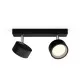 Philips Bracia fekete LED mennyezeti spotlámpa (PHI-8720169174849) LED 2 izzós IP20