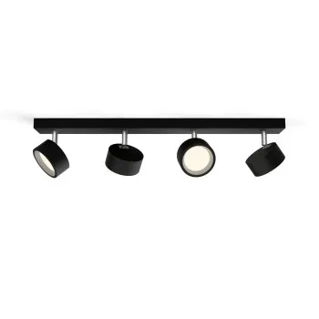 Philips Bracia fekete LED mennyezeti spotlámpa (PHI-8720169174887) LED 4 izzós IP20