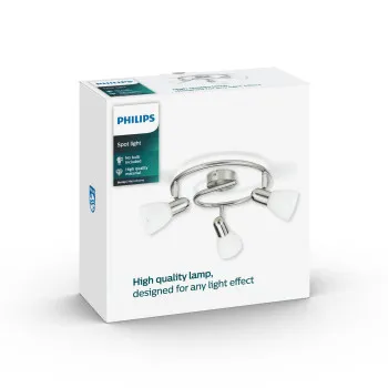 Philips Burlap nikkel mennyezeti spotlámpa (PHI-8718696132982) E14 3 izzós IP20