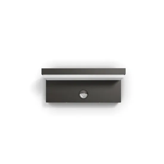 Philips Bustan antracit mozgásérzékelős LED kültéri fali lámpa (PHI-8718696158883) LED 1 izzós IP44