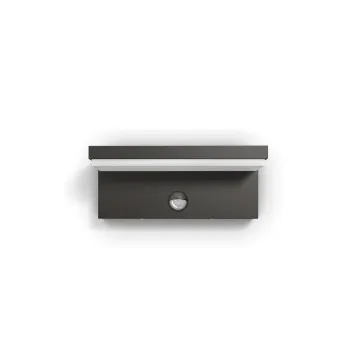 Philips Bustan antracit mozgásérzékelős LED kültéri fali lámpa (PHI-8718696161357) LED 1 izzós IP44