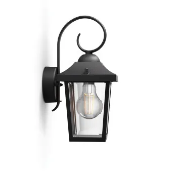 Philips Buzzard fekete kültéri falikar (PHI-8718696156797) E27 1 izzós IP44