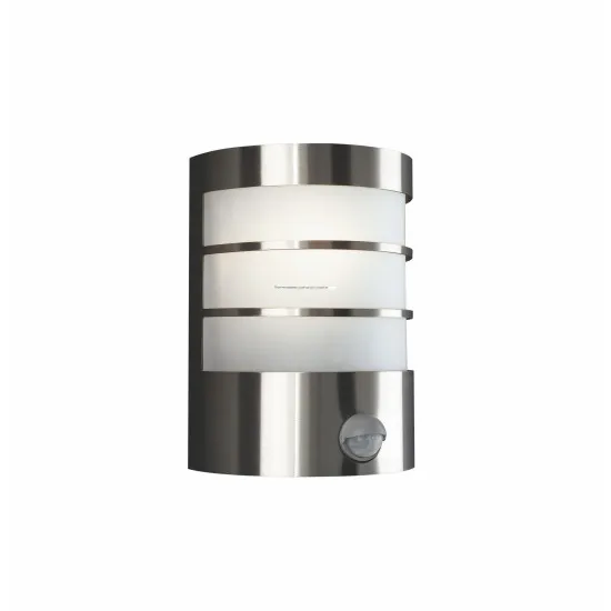 Philips Calgary acélszínű mozgásérzékelős kültéri fali lámpa (PHI-8718696176764) E27 1 izzós IP44