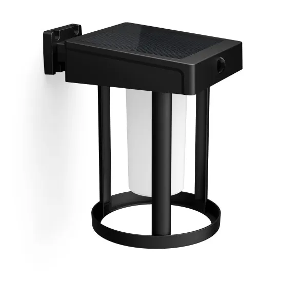 Philips Camill fekete-fehér napelemes LED kültéri falikar (PHI-8720169263895) LED 1 izzós IP44