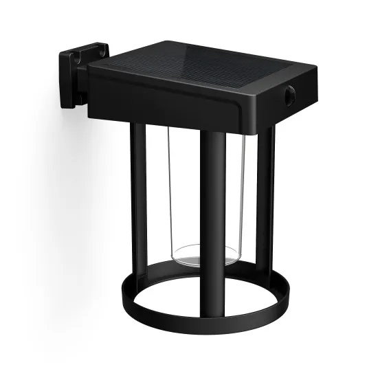 Philips Camill fekete-átlátszó napelemes LED kültéri falikar (PHI-8720169263932) LED 1 izzós IP44