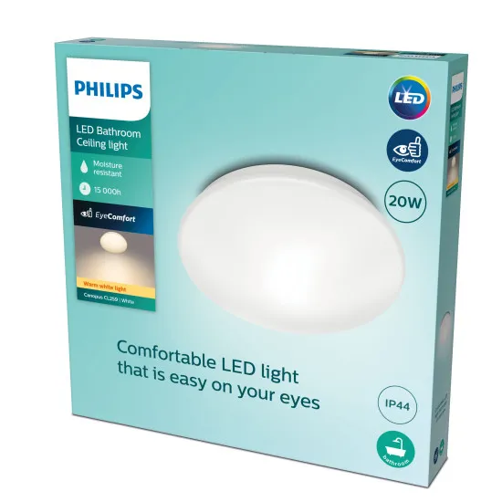 Philips Canopus fehér fürdőszobai LED mennyezeti lámpa (PHI-8718699777296) LED 1 izzós IP44