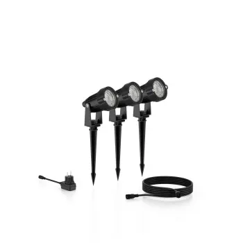 Philips Caper 3-pack fekete LED kültéri leszúrható lámpa szett (PHI-8720169269392) LED 3 izzós IP44