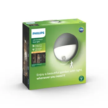 Philips Capricorn antracit mozgásérzékelős LED kültéri fali lámpa (PHI-8718696131169) LED 1 izzós IP44