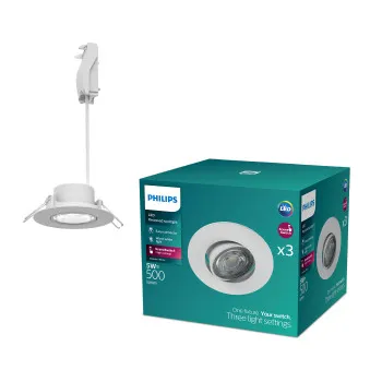 Philips Cilantro 3-pack fehér LED mennyezetbe építhető lámpa szett (PHI-8721103038012) LED 3 izzós IP20