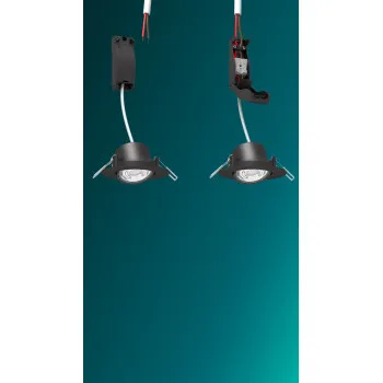 Philips Cilantro fekete LED mennyezetbe építhető lámpa (PHI-8721103037992) LED 1 izzós IP20