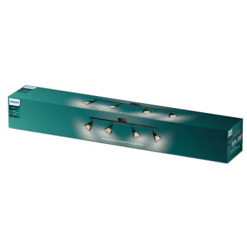 Philips Cleft fekete mennyezeti spotlámpa (PHI-8720169300033) GU10 4 izzós IP20