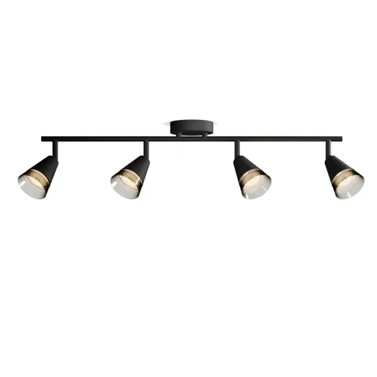 Philips Cleft fekete mennyezeti spotlámpa (PHI-8720169300033) GU10 4 izzós IP20