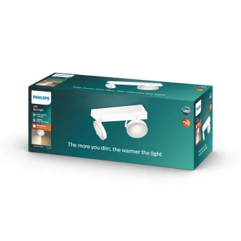 Philips Clockwork fehér LED fali/mennyezeti spotlámpa (PHI-8718696154519) LED 2 izzós IP20