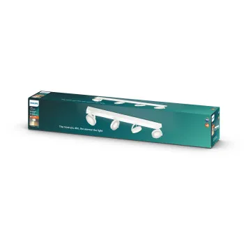 Philips Clockwork fehér LED fali/mennyezeti spotlámpa (PHI-8718696154526) LED 4 izzós IP20