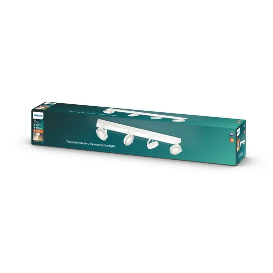 Philips Clockwork fehér LED fali/mennyezeti spotlámpa (PHI-8718696154526) LED 4 izzós IP20