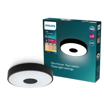 Philips Coiner fekete LED mennyezeti lámpa (PHI-8720169301290) LED 1 izzós IP20