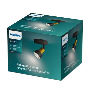 Philips Conduit fekete fali/mennyezeti spotlámpa (PHI-8720169299870) GU10 1 izzós IP20