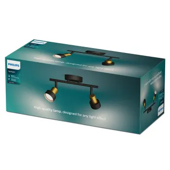 Philips Conduit fekete mennyezeti spotlámpa (PHI-8720169299894) GU10 2 izzós IP20
