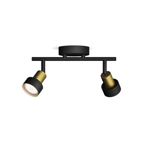 Philips Conduit fekete mennyezeti spotlámpa (PHI-8720169299894) GU10 2 izzós IP20