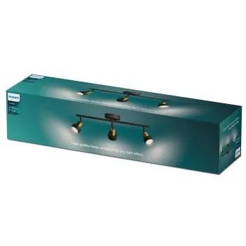 Philips Conduit fekete mennyezeti spotlámpa (PHI-8720169299917) GU10 3 izzós IP20