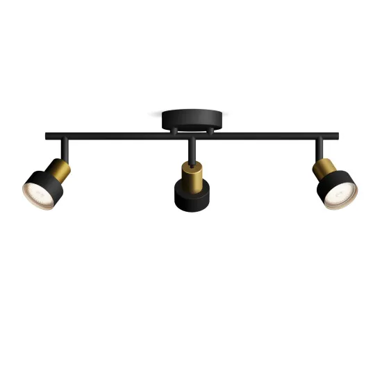 Philips Conduit fekete mennyezeti spotlámpa (PHI-8720169299917) GU10 3 izzós IP20