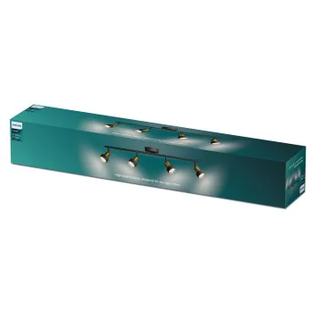 Philips Conduit fekete mennyezeti spotlámpa (PHI-8720169299931) GU10 4 izzós IP20
