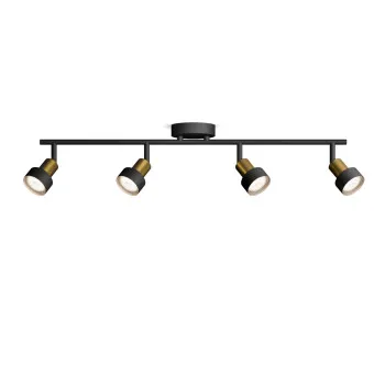 Philips Conduit fekete mennyezeti spotlámpa (PHI-8720169299931) GU10 4 izzós IP20