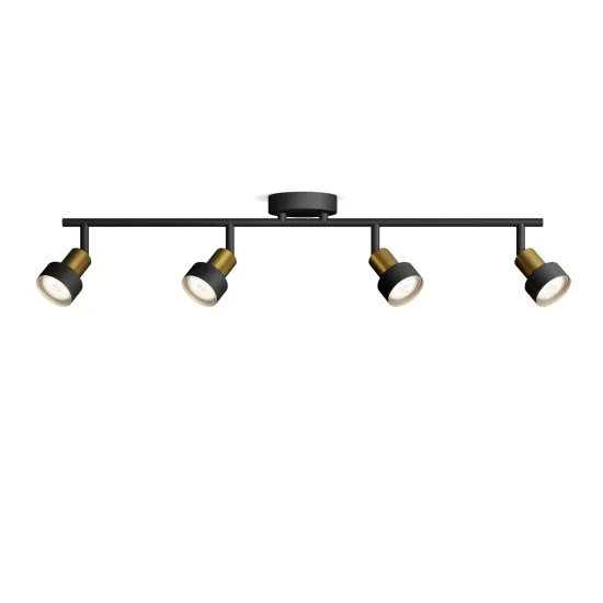 Philips Conduit fekete mennyezeti spotlámpa (PHI-8720169299931) GU10 4 izzós IP20