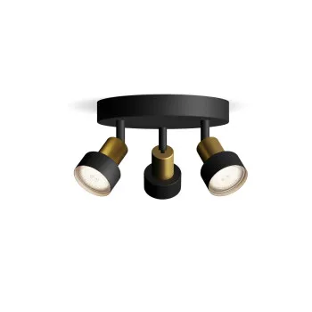 Philips Conduit fekete mennyezeti spotlámpa (PHI-8720169299955) GU10 3 izzós IP20