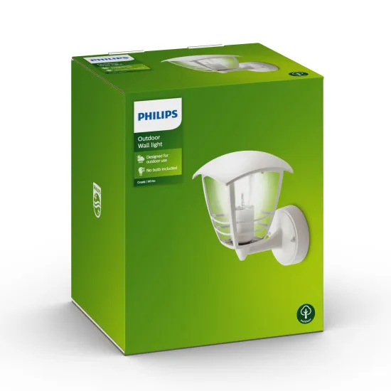 Philips Creek fehér kültéri falikar (PHI-8718291443476) E27 1 izzós IP44
