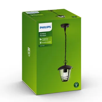 Philips Creek fekete kültéri függesztett lámpa (PHI-8718291443506) E27 1 izzós IP44