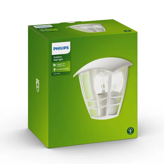 Philips Creek fehér kültéri fali lámpa (PHI-8718291443537) E27 1 izzós IP44