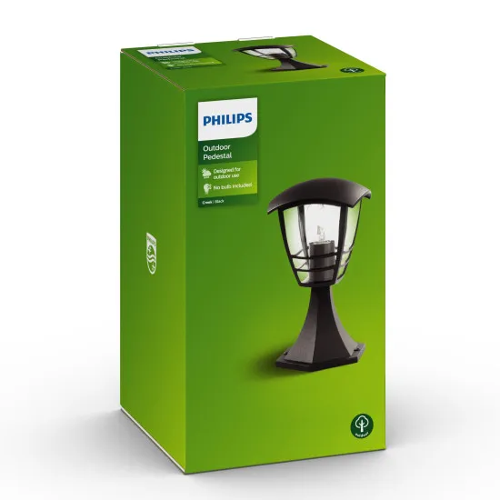 Philips Creek fekete kültéri állólámpa (PHI-8718291443544) E27 1 izzós IP44