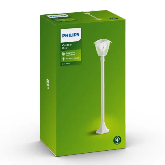 Philips Creek fehér kültéri állólámpa (PHI-8718291443575) E27 1 izzós IP44