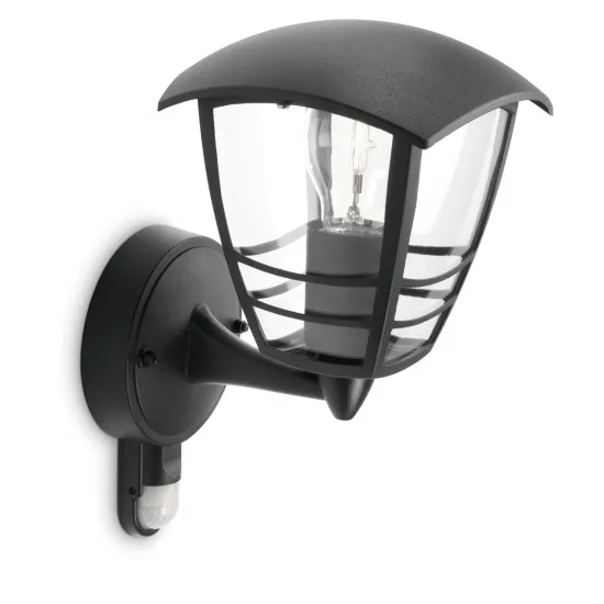 Philips Creek fekete kültéri falikar (PHI-8718291443605) E27 1 izzós IP44