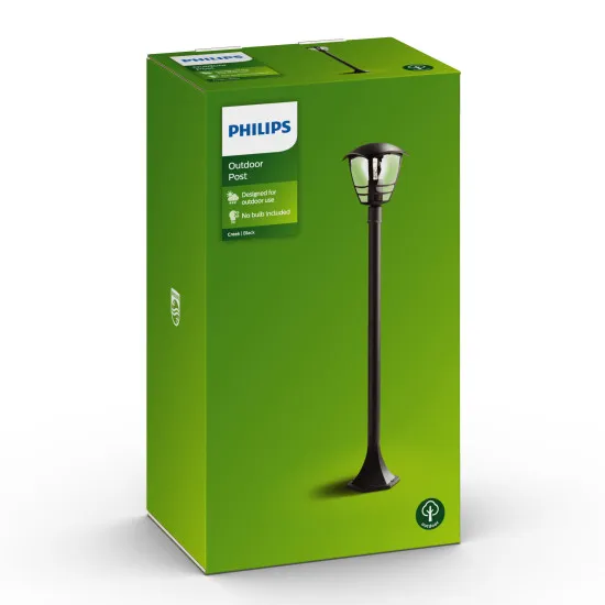 Philips Creek fekete kültéri állólámpa (PHI-8718291443940) E27 1 izzós IP44