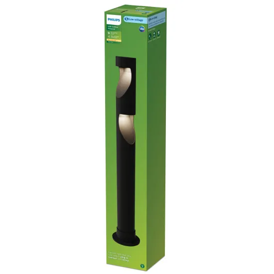 Philips Desi fekete LED kültéri állólámpa (PHI-8720169386952) LED 1 izzós IP44