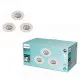 Philips Dive 3-pack fehér fürdőszobai LED mennyezetbe építhető lámpa szett (PHI-8718699755928) LED 3 izzós IP20/65