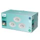 Philips Dive 3-pack fehér fürdőszobai LED mennyezetbe építhető lámpa szett (PHI-8718699756048) LED 3 izzós IP20/65