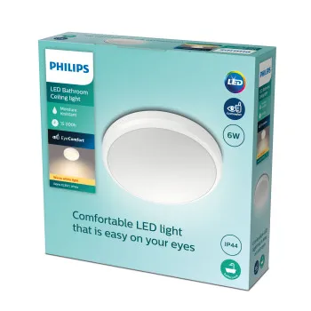 Philips Doris fehér fürdőszobai LED mennyezeti lámpa (PHI-8718699758783) LED 1 izzós IP44