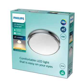 Philips Doris krómszínű fürdőszobai LED mennyezeti lámpa (PHI-8718699777197) LED 1 izzós IP44
