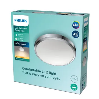 Philips Doris krómszínű fürdőszobai LED mennyezeti lámpa (PHI-8718699777234) LED 1 izzós IP44