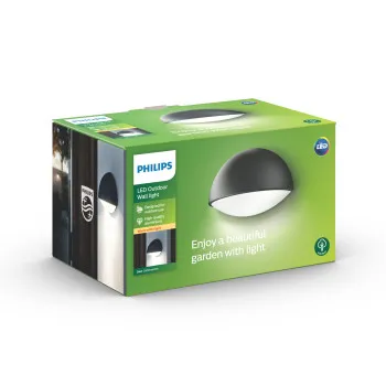 Philips Dust antracit LED kültéri fali lámpa (PHI-8718696120682) LED 1 izzós IP44