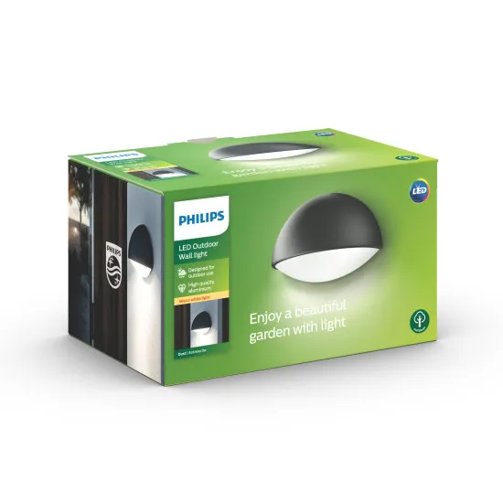 Philips Dust antracit LED kültéri fali lámpa (PHI-8718696120682) LED 1 izzós IP44