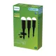 Philips Edwina 3-pack fekete LED kültéri leszúrható lámpa szett (PHI-8720169386990) LED 3 izzós IP44