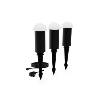 Philips Edwina 3-pack fekete LED kültéri leszúrható lámpa szett (PHI-8720169386990) LED 3 izzós IP44