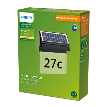 Philips Enkara fekete napelemes LED kültéri házszámtábla (PHI-8720169265462) LED 1 izzós IP44