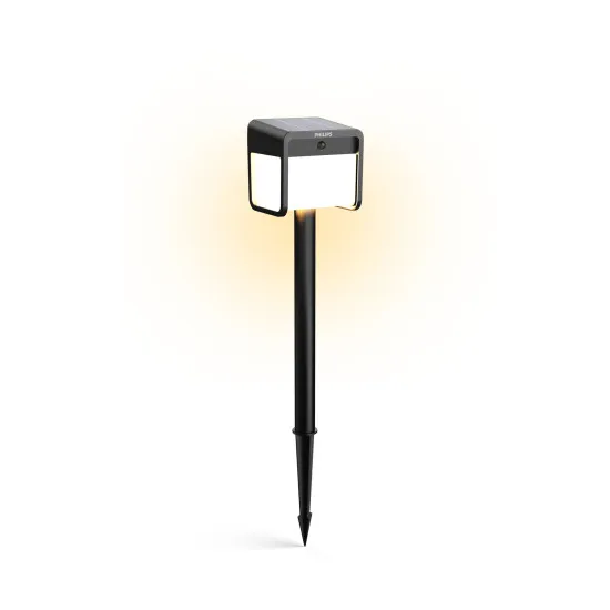 Philips Ezra fekete napelemes LED kültéri állólámpa (PHI-8720169362123) LED 1 izzós IP44