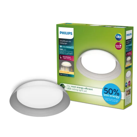 Philips Fleta szürke LED mennyezeti lámpa (PHI-8720169300972) LED 1 izzós IP20