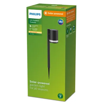 Philips Fyce fekete napelemes LED kültéri leszúrható lámpa (PHI-8720169265561) LED 1 izzós IP44